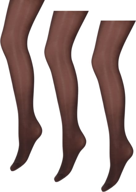 Marianne - Glanzende Dames Panty - 35 Denier - 3-Pack - Maat L/XL - Chocolade