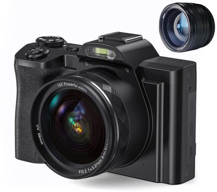Digitale camera 4K, 48MP, CMOS, 16x zoom, zelfontspanner