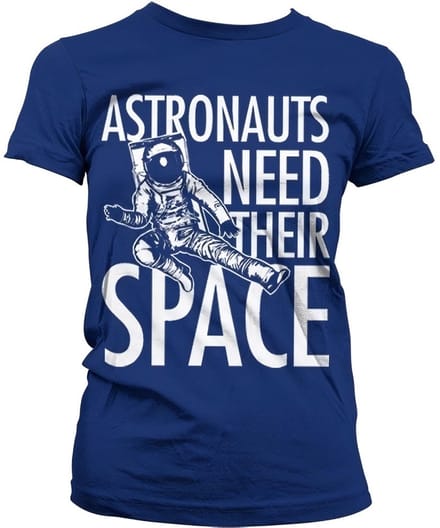 Hybris Astronauts Need Their Space Girly T-shirt voor dames, marineblauw