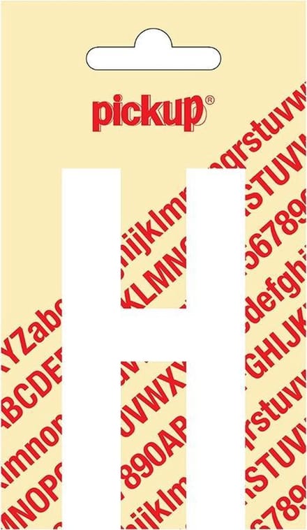 Pickup plakletter Nobel 90 mm wit H - 31012090H