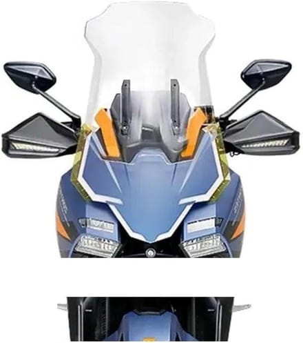 Motorruit Windscherm - Borst Protector - Winddicht Rijden - Verbeterde Stabiliteit - 52 cm - Transparant