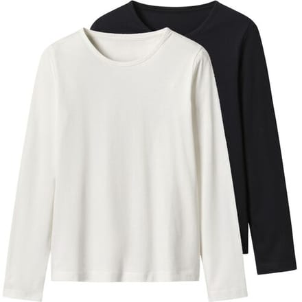 ESMARA KIDS Set van 2 kinder longsleeves (Zwart/wit, 158/164)