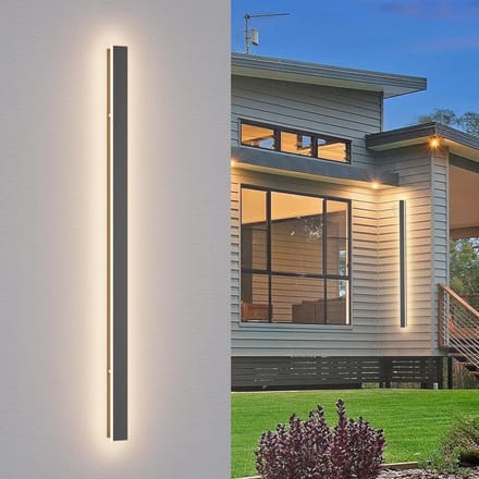 Stijlvolle Lange Buitenwandlamp - Waterdicht (IP65) - 120 cm - Warm Wit Licht (3000K)