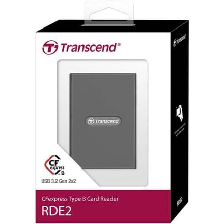 Transcend RDE2 Externe geheugenkaartlezer USB-A 3.2 Gen 2, CompactFlash Grijs