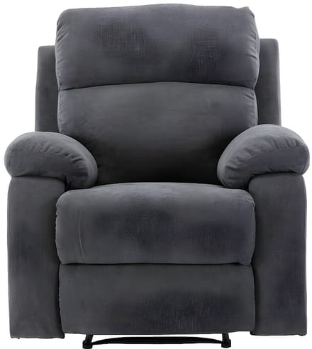 Vente-unique Relaxfauteuil van stof TOLZANO - Antraciet