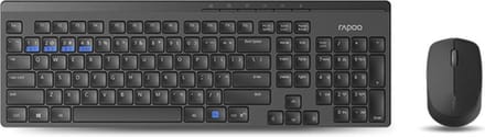 8100M Draadloze Combo set Toetsenbord-muis, multimode, QWERTY, Zwart