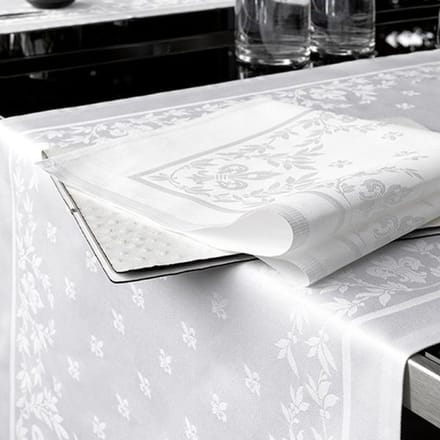 De Witte Lietaer Servetten, Lilium Wit (4 st.) - 51 x 51 cm - 100% Damast Katoen