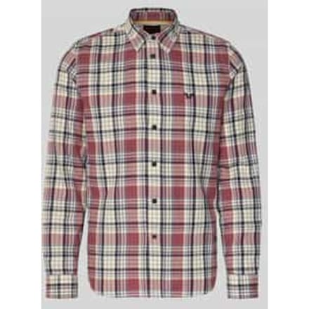 regular fit vrijetijdsoverhemd met kentkraag en label-stitching