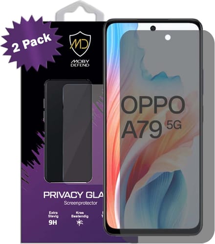 2-Pack MobyDefend Screenprotectors - Geschikt voor Oppo A79 - HD Privacy Glass Screensavers