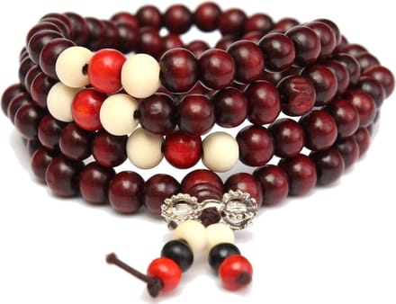 Fako Bijoux® - Buddha Armband - Sandelhout - Deluxe - 8mm - Donkerbruin