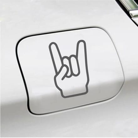 Bumpersticker - Rock N Roll - 13,5 X 8,9 - Antraciet