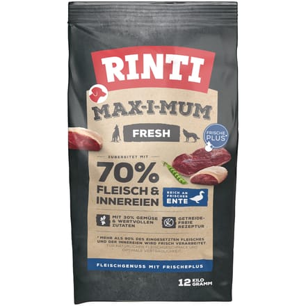 RINTI Max-i-Mum Eend Hondenvoer - 12 kg