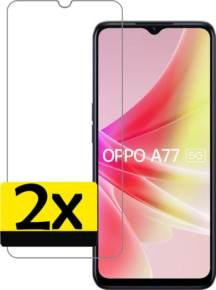 Screenprotector - Geschikt voor OPPO A77 - 2 Stuks - Extra Sterk - Beschermglas - Gehard Glas - Tempered Glass - Screen Protector