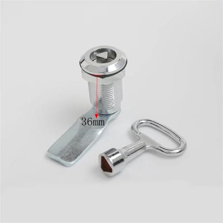 Driehoek Lock - Deur Sluiting - Kasten Beveiligen - Duimbediende Stijl - 36mm - Zilverkleurig