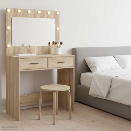vidaXL - Kaptafel - Sonoma - Eik - 78,5 - x - 41 - x - 135 - cm - Bewerkt - hout