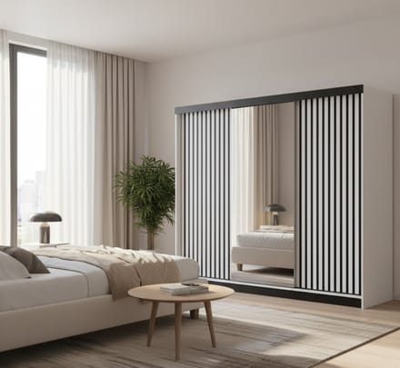 Kast - 200x205x59 cm - Wit - Novihome