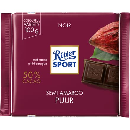 Ritter Sport chocolade Half Bitter