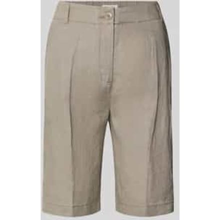 Linnen short met steekzakken