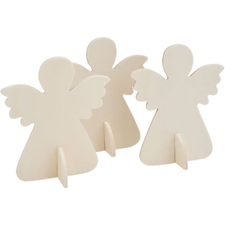 VBS Houten decoratie met voet - Angel