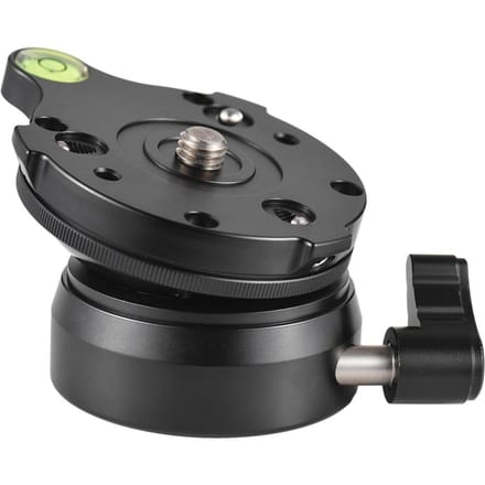Base de nivellement pour trépied, tête de trépied pour appareil photo, niveleur d'appareil photo en alliage d'aluminium, niveau à bulle 3 8 Mounting Screw