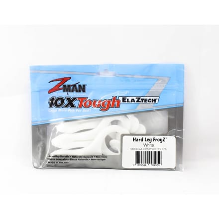 Zman Zacht kunstaas Hard Leg Frogz 4 Inch 3/Pack Wit (4950) white