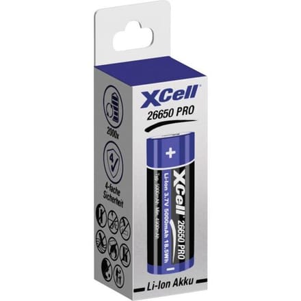 XCell Speciale oplaadbare batterij 26650 Li-ion 3.7 V 5000 mAh 1 stuk(s)