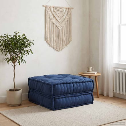 vidaXL - Modulebankeenheid - Stof - Indigo - 70 - x - 70 - x - 36 - cm