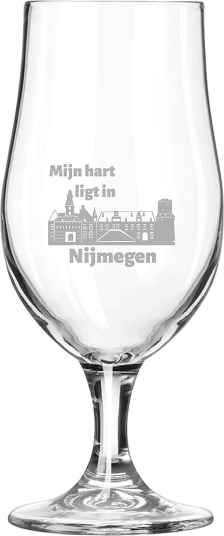Gegraveerde bierglas op voet 49cl Nijmegen