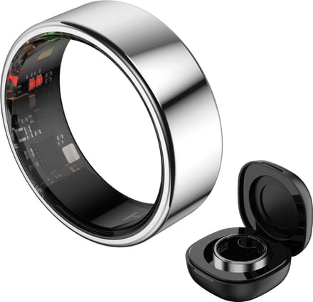 HAALE II Smart Ring met Oplaadcase - Silver - Size 7