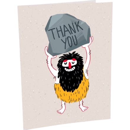 Caveman – Reusable Thank You Card