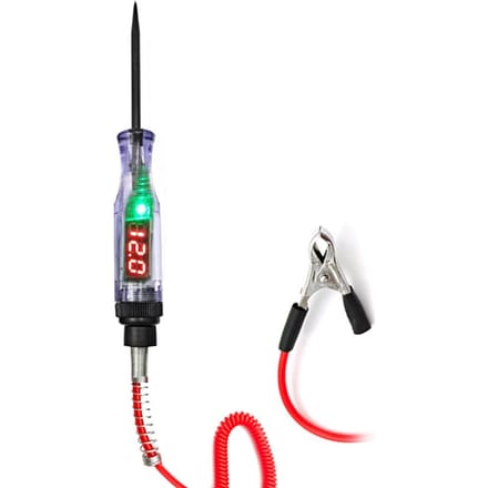 6 V 12 V 24 V Draagbare Auto Automobiel Elektrisch Digitaal Display Circuit Tester Auto Vrachtwagen Circuit 2.8m spring wire gray