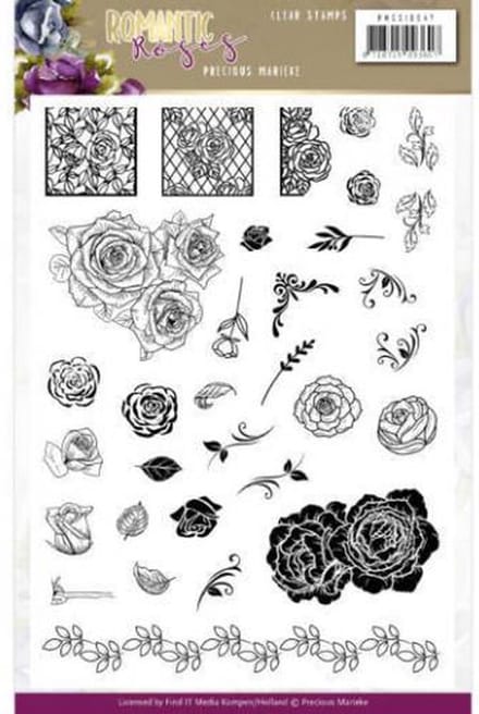 Precious Marieke - Clearstamp - Romantic Roses - PMCS10047