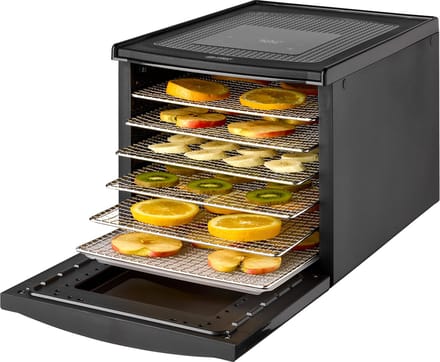 TZS First Austria Voedseldroger – Droogoven - RVS – 24-Uurs Timer – Led-bedieningspaneel – Dehydrator – 6 Laags - Zwart