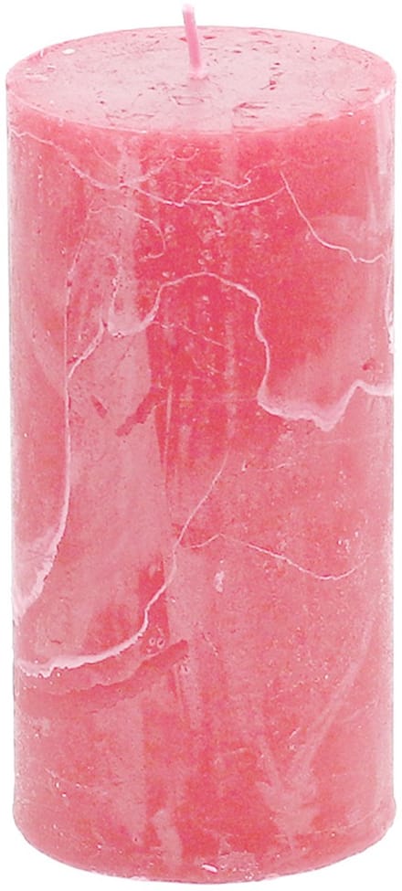 Effen kaarsen roze 50x100mm 4 st, 4 Stück