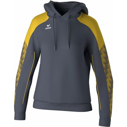 Erima Evo Star Sweatshirt Met Capuchon Dames - Grijs / Geel | Maat: 36