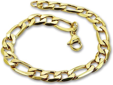 Montebello Armband Chiloe Goldy - 316L Staal - Figaro - 7.5mm - 21cm
