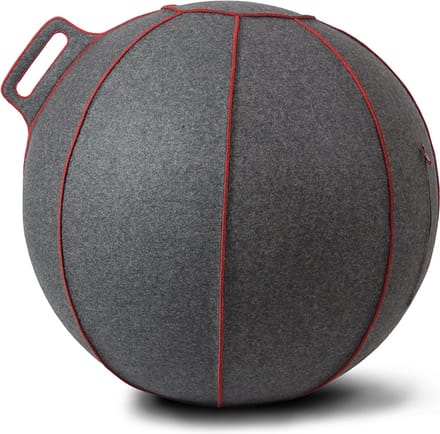 VLUV BOL VELT zitbal 70-75cm - Grey-Melange/Red