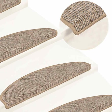 vidaXL - Trapmatten - 15 - st - 65x21x4 - cm - Bruin - Halfrond - Groot