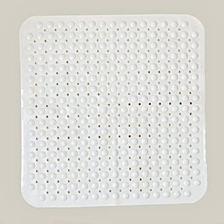 Extra grote vierkante antislip douchemat 80x80cm met voetmassage
