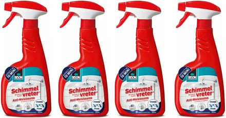 4 stuks Bison® Air max schimmelvreter foam & spray 500ml + KD spons