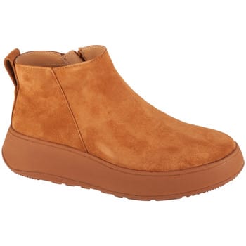 Fitflop F-mode Suede Flatform Zip Ankle Laarzen Oranje EU 36 Vrouw