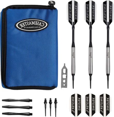 Dart Set - Soft Tip Darts - Precisie Spel - 95% Tungsten Barrel - 16 Gram - Blauw