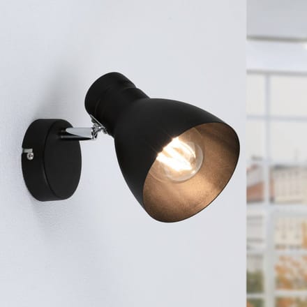 Spotlight Davy E27 230V max. 20W dimbaar Zwart
