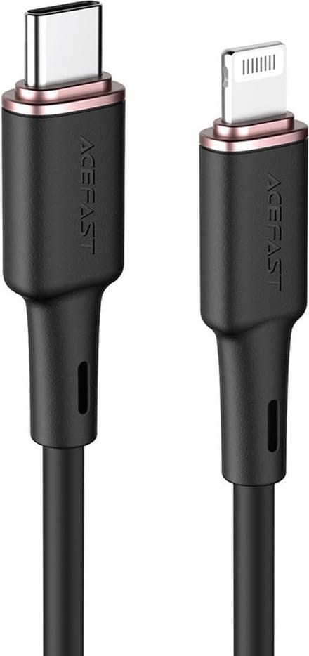 Data- en Oplaadkabel USB-C - Lightning Acefast C2-01, 30W, 1.2m, Zwart