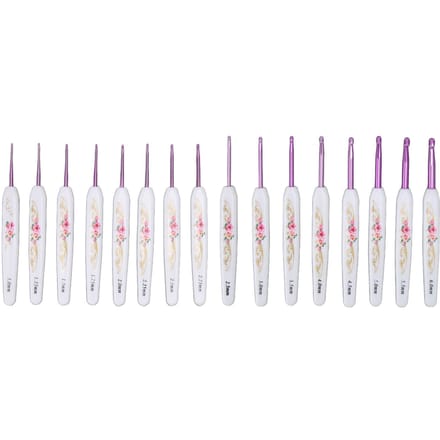 16 stuks Haaknaalden Set Ergonomische Haaknaalden Set Multifunctionele Haaknaalden met Etui voor DIY Handbreien white