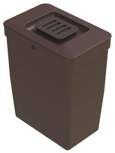 Ruimtebesparende Keukenafvalemmer 8 Liter met Deksel - Bruin