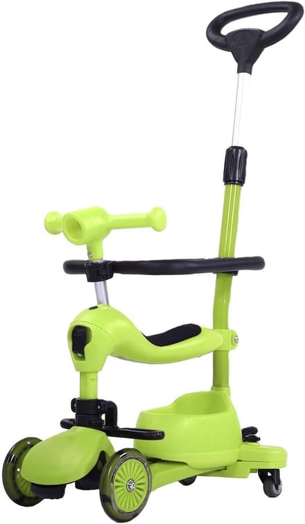 Peuter Driewieler - Kinderfiets Loopfiets - Buiten Spelen - 3-in-1 Modulair - 58 cm Lengte - Groen