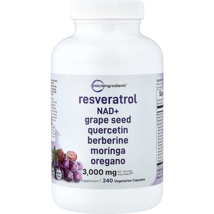 Micro Ingredients, Resvératrol, 240 Capsules Végétales