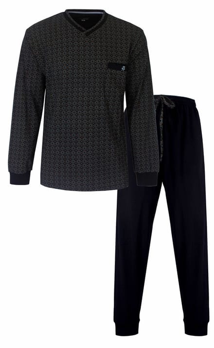 Paul Hopkins Heren Pyjama - Geprint Dessin - Donker Navy - Maat S