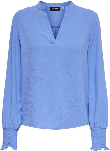 ONLY - ONLMETTE V-NECK LS SMOCK TOP WVN Dames Blouse